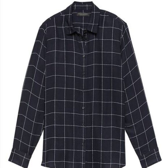 Petite - Banana Republic flannel button up Dillon shirt - Picture 2 of 5